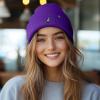 imageDALIX Pigeon Embroidered Beanie Warm Winter Cap Knit Hat MensPurple