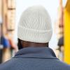 imageDALIX Pigeon Embroidered Beanie Warm Winter Cap Knit Hat MensWhite