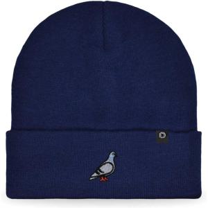 imageDALIX Pigeon Embroidered Beanie Warm Winter Cap Knit Hat MensNavy Blue