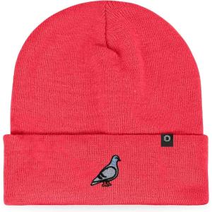 imageDALIX Pigeon Embroidered Beanie Warm Winter Cap Knit Hat MensNeon Pink
