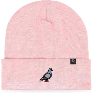 imageDALIX Pigeon Embroidered Beanie Warm Winter Cap Knit Hat MensPink