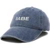 imageDALIX Babe Embroidered Cotton Baseball Cap Adjustable Dad Hat WomensWashed Navy Blue