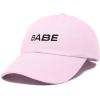 imageDALIX Babe Embroidered Cotton Baseball Cap Adjustable Dad Hat WomensWashed Pink