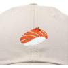 imageDALIX Salmon Nigiri Embroidered Sushi Cotton Dad Hat Baseball Cap Adjustable WomensBeige