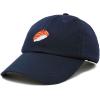 imageDALIX Salmon Nigiri Embroidered Sushi Cotton Dad Hat Baseball Cap Adjustable WomensNavy Blue