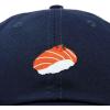 imageDALIX Salmon Nigiri Embroidered Sushi Cotton Dad Hat Baseball Cap Adjustable WomensNavy Blue