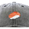 imageDALIX Salmon Nigiri Embroidered Sushi Cotton Dad Hat Baseball Cap Adjustable WomensWashed Black