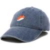 imageDALIX Salmon Nigiri Embroidered Sushi Cotton Dad Hat Baseball Cap Adjustable WomensWashed Navy Blue