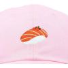 imageDALIX Salmon Nigiri Embroidered Sushi Cotton Dad Hat Baseball Cap Adjustable WomensWashed Pink