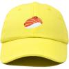 imageDALIX Salmon Nigiri Embroidered Sushi Cotton Dad Hat Baseball Cap Adjustable WomensYellow