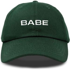 imageDALIX Babe Embroidered Cotton Baseball Cap Adjustable Dad Hat WomensDark Green