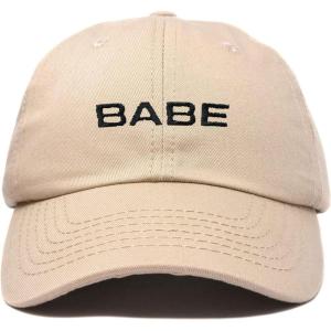 imageDALIX Babe Embroidered Cotton Baseball Cap Adjustable Dad Hat WomensKhaki