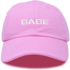 imageDALIX Babe Embroidered Cotton Baseball Cap Adjustable Dad Hat WomensLight Pink
