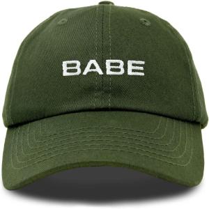 imageDALIX Babe Embroidered Cotton Baseball Cap Adjustable Dad Hat WomensOlive