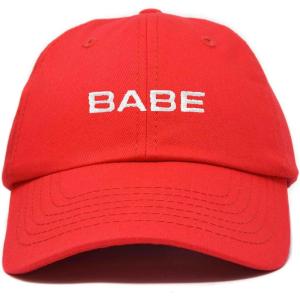 imageDALIX Babe Embroidered Cotton Baseball Cap Adjustable Dad Hat WomensRed