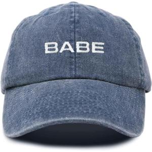 imageDALIX Babe Embroidered Cotton Baseball Cap Adjustable Dad Hat WomensWashed Navy Blue