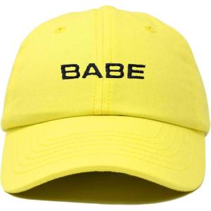imageDALIX Babe Embroidered Cotton Baseball Cap Adjustable Dad Hat WomensYellow