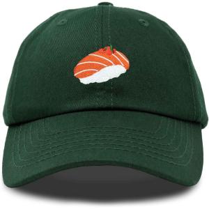 imageDALIX Salmon Nigiri Embroidered Sushi Cotton Dad Hat Baseball Cap Adjustable WomensDark Green