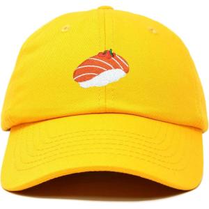 imageDALIX Salmon Nigiri Embroidered Sushi Cotton Dad Hat Baseball Cap Adjustable WomensGold