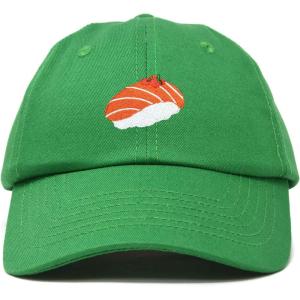 imageDALIX Salmon Nigiri Embroidered Sushi Cotton Dad Hat Baseball Cap Adjustable WomensKelly Green