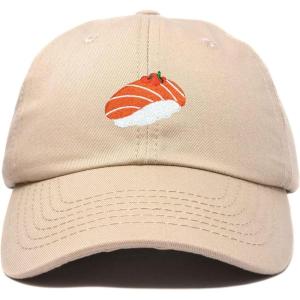 imageDALIX Salmon Nigiri Embroidered Sushi Cotton Dad Hat Baseball Cap Adjustable WomensKhaki