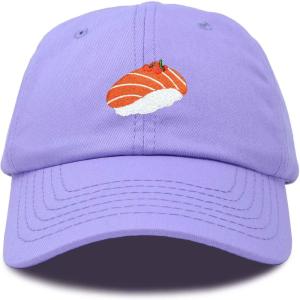 imageDALIX Salmon Nigiri Embroidered Sushi Cotton Dad Hat Baseball Cap Adjustable WomensLavender
