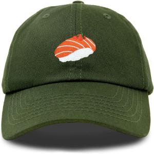 imageDALIX Salmon Nigiri Embroidered Sushi Cotton Dad Hat Baseball Cap Adjustable WomensOlive