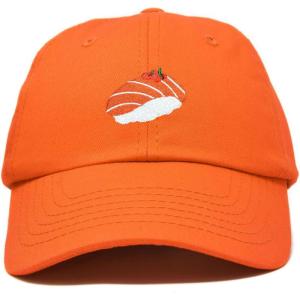 imageDALIX Salmon Nigiri Embroidered Sushi Cotton Dad Hat Baseball Cap Adjustable WomensOrange