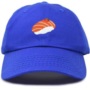 imageDALIX Salmon Nigiri Embroidered Sushi Cotton Dad Hat Baseball Cap Adjustable WomensRoyal Blue