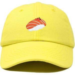imageDALIX Salmon Nigiri Embroidered Sushi Cotton Dad Hat Baseball Cap Adjustable WomensYellow
