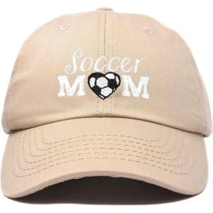 imageDALIX Soccer Mom Baseball Cap Womens Dad Hats Adjustable Hat Mothers DayKhaki