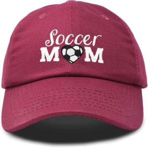 imageDALIX Soccer Mom Baseball Cap Womens Dad Hats Adjustable Hat Mothers DayMaroon