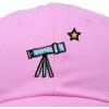imageDALIX Embroidered Telescope Baseball Cap Cotton Dad Hat MenLight Pink