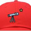 imageDALIX Embroidered Telescope Baseball Cap Cotton Dad Hat MenRed