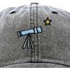 imageDALIX Embroidered Telescope Baseball Cap Cotton Dad Hat MenWashed Black