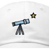 imageDALIX Embroidered Telescope Baseball Cap Cotton Dad Hat MenWhite