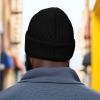 imageDALIX Pigeon Embroidered Beanie Warm Winter Cap Knit Hat MensBlack