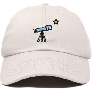 imageDALIX Embroidered Telescope Baseball Cap Cotton Dad Hat MenBeige