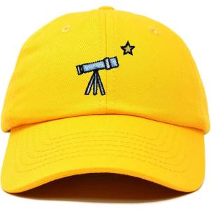 imageDALIX Embroidered Telescope Baseball Cap Cotton Dad Hat MenGold