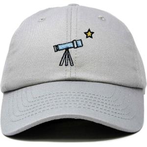 imageDALIX Embroidered Telescope Baseball Cap Cotton Dad Hat MenGray