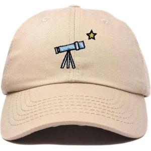 imageDALIX Embroidered Telescope Baseball Cap Cotton Dad Hat MenKhaki