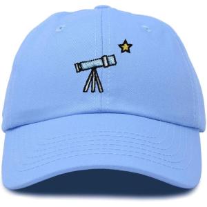 imageDALIX Embroidered Telescope Baseball Cap Cotton Dad Hat MenLight Blue