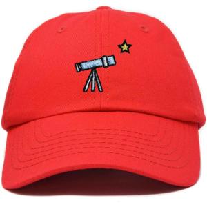 imageDALIX Embroidered Telescope Baseball Cap Cotton Dad Hat MenRed