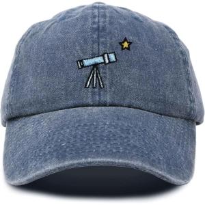 imageDALIX Embroidered Telescope Baseball Cap Cotton Dad Hat MenWashed Navy Blue