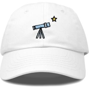 imageDALIX Embroidered Telescope Baseball Cap Cotton Dad Hat MenWhite