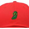 imageDALIX Pickle Dude Cap Embroidered Mens Cotton Baseball HatRed