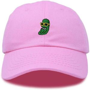imageDALIX Pickle Dude Cap Embroidered Mens Cotton Baseball HatLight Pink