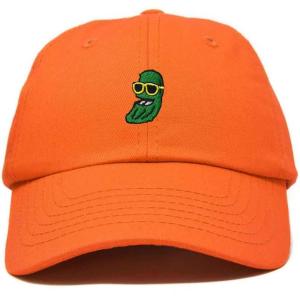 imageDALIX Pickle Dude Cap Embroidered Mens Cotton Baseball HatOrange