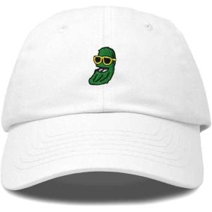 imageDALIX Pickle Dude Cap Embroidered Mens Cotton Baseball HatWhite