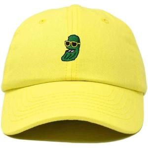 imageDALIX Pickle Dude Cap Embroidered Mens Cotton Baseball HatYellow